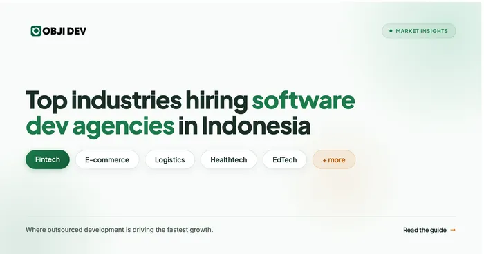 Top Industries Hiring Software Development Agencies in Indonesia
